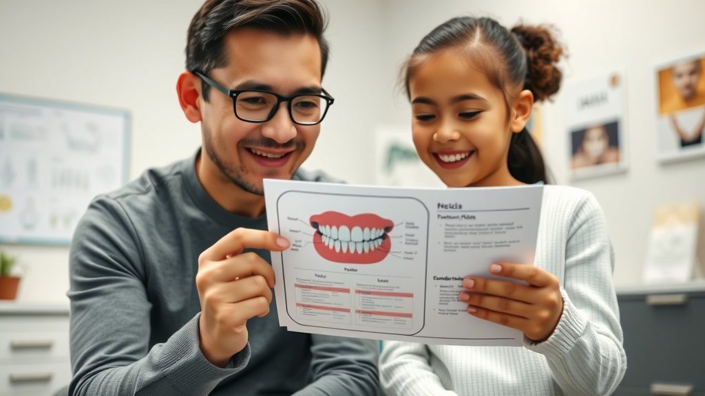 parent and child reviewing typical phase I orthodontic treatment plan in conway sc