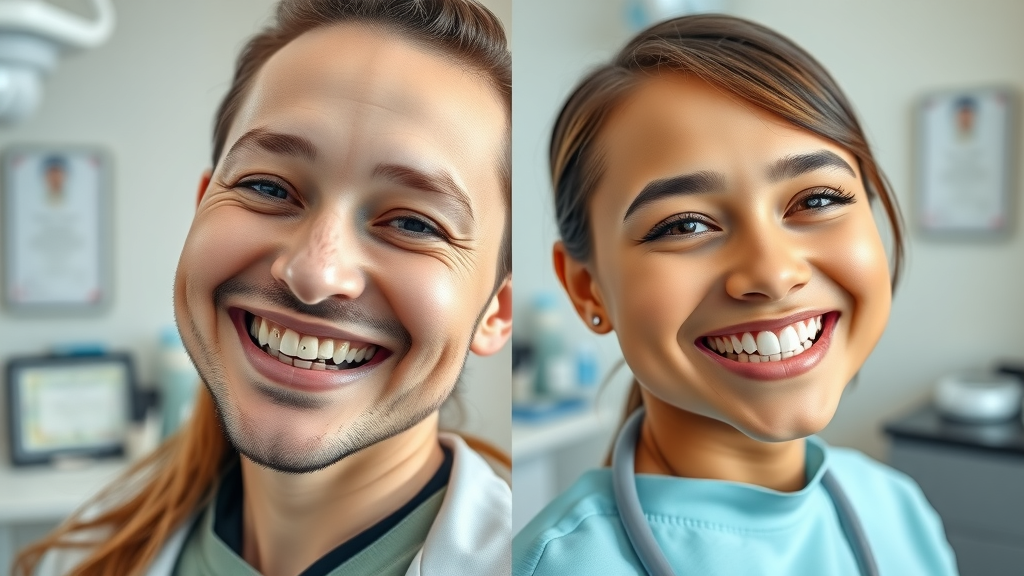 patients before and after orthodontic treatment, dentist vs orthodontist comparison