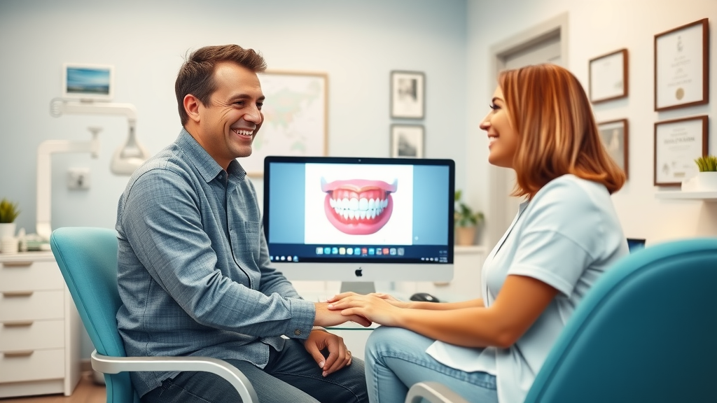 Orthodontist and teen review digital scan at Myrtle Beach Orthodontics South