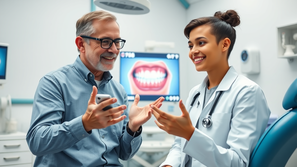Grosso Orthodontics Georgetown SC orthodontist consulting teen patient with digital smile simulation