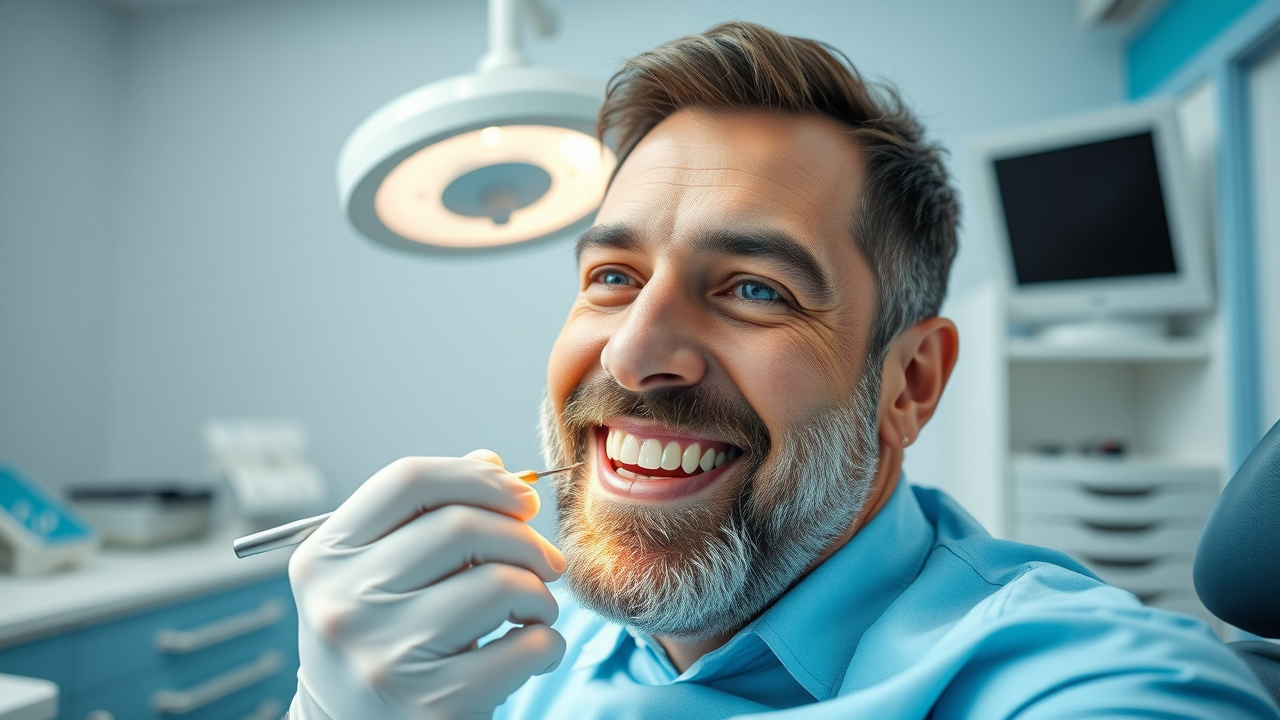 Aspen Dental Conway SC dentist fixing chipped tooth for patient in sunny operatory