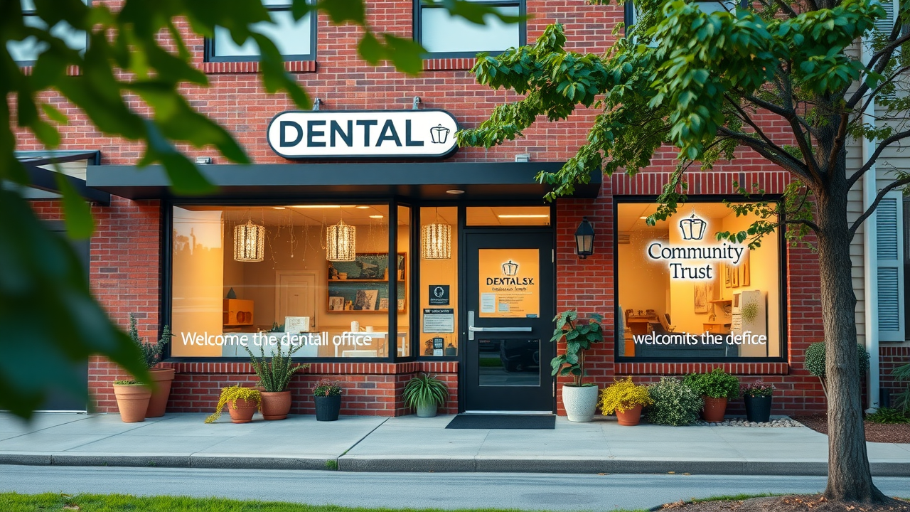 Exterior of Kingston Village Dentistry inviting community dental office