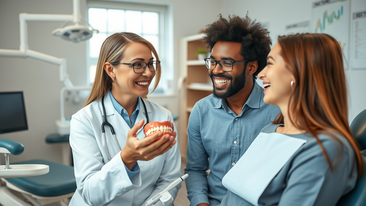 Invisalign cost consultation at professional dental office with traditional braces comparison