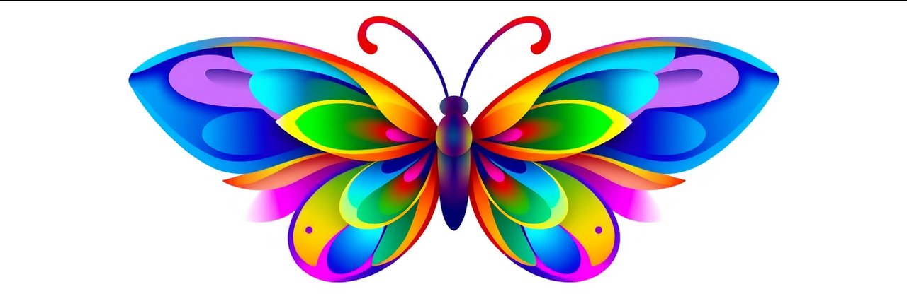 Colorful butterfly logo for dr. jen orthodontics on white background