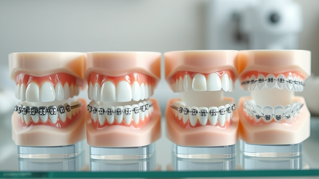 dental models showing type of braces and average cost in south carolina