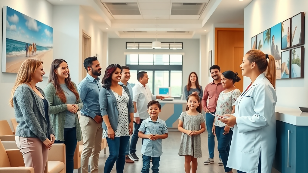 Welcoming orthodontist in Myrtle Beach helping diverse smiling patients