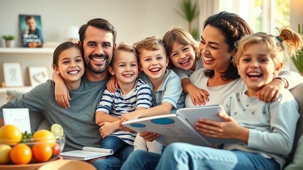 the mill dental care family smiling together to show healthy dental results