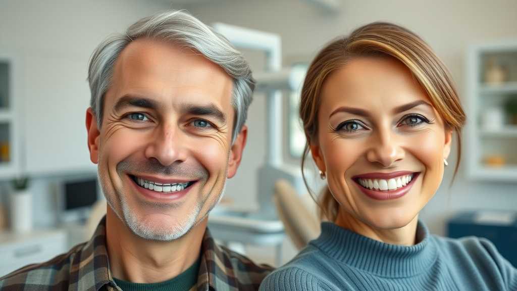 before and after of patient switching from braces to invisalign