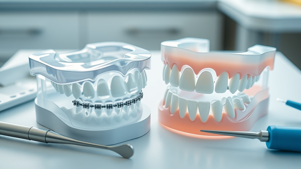 Orthodontic treatment cost comparison: Invisalign aligners and traditional braces on dental molds