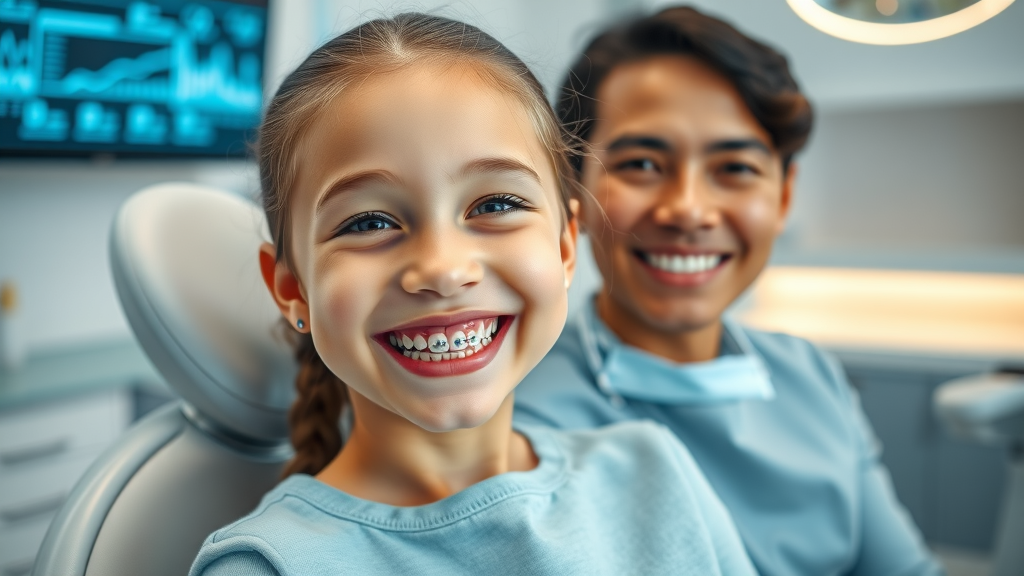 Confident teen with braces smiles at Myrtle Beach Orthodontics South Location