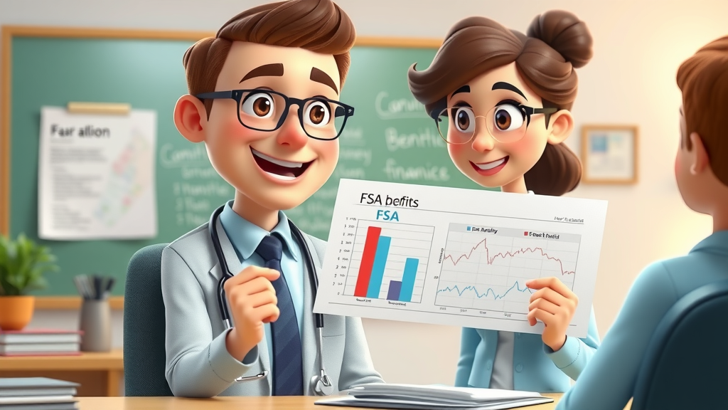 Friendly advisor explains using a flexible spending account for Invisalign with visual chart