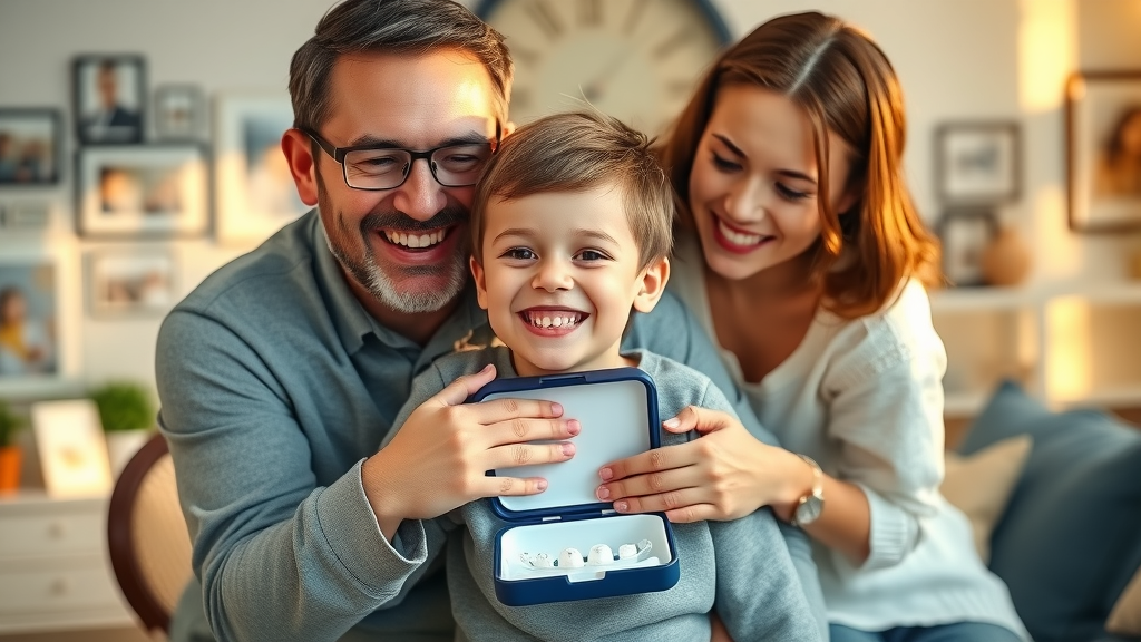 family celebrating child