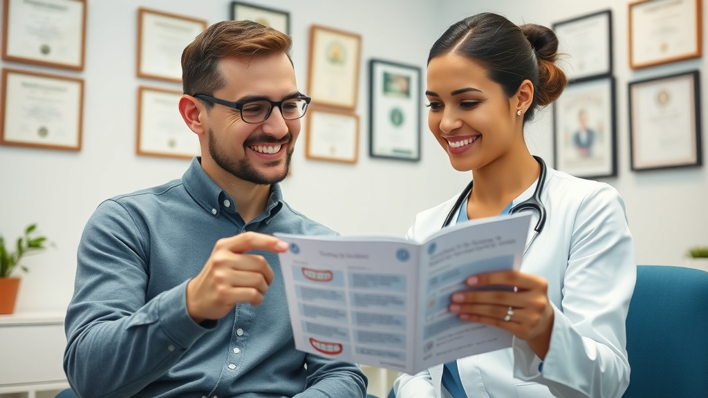 patient and orthodontist consulting treatment options myrtle beach ortho diplomas office