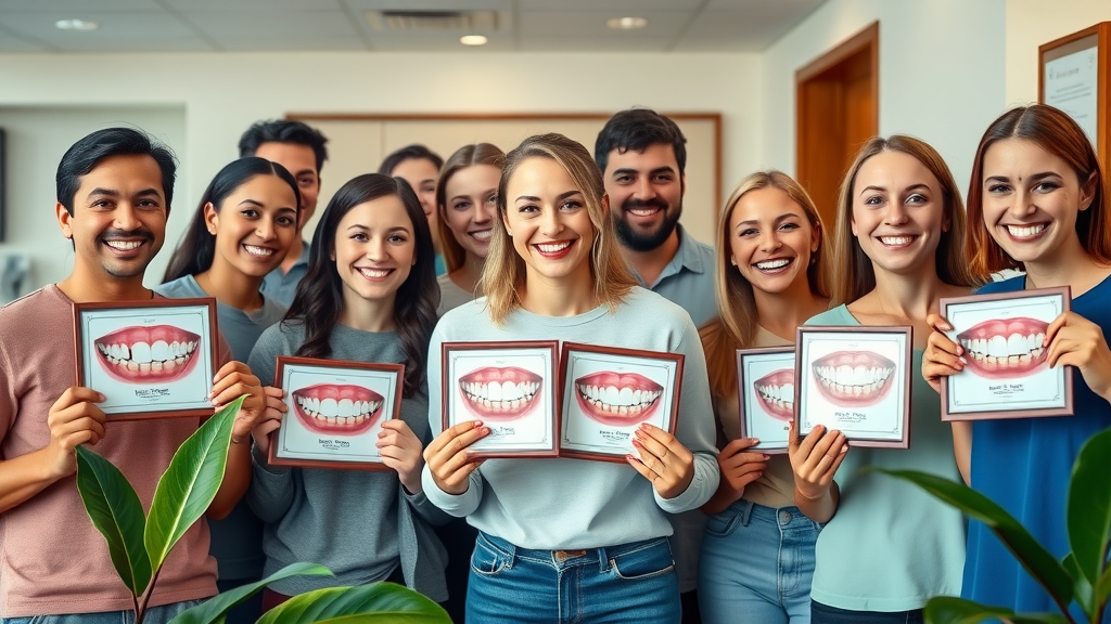 smiling orthodontic patients of all ages with before and after photos