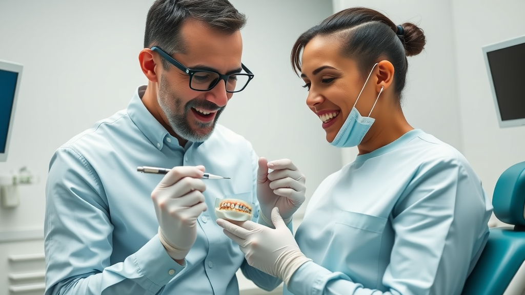 professional orthodontist placing braces, do braces hurt dental braces procedure explanation