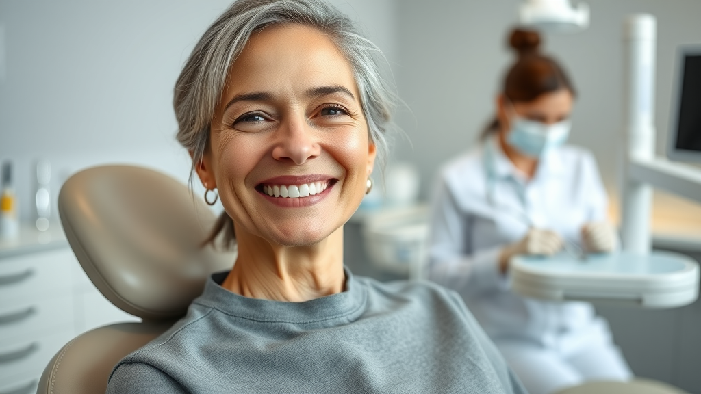 the mill dental care happy woman getting dental checkup and expert care