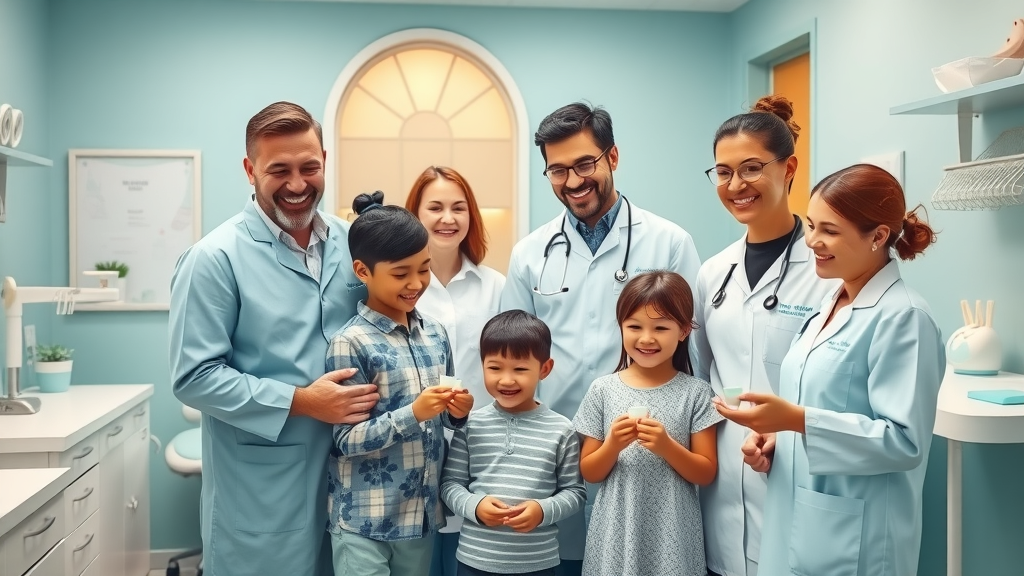 Friendly oceanside dental team helps children feel comfortable at orthodontics appointment