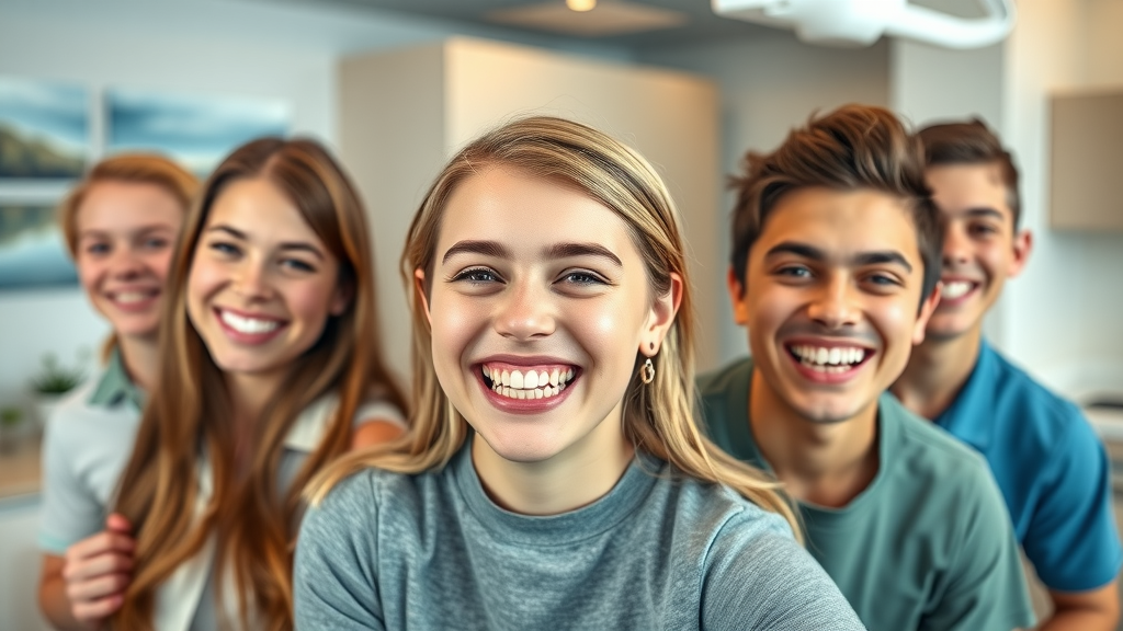 Braces cost Myrtle Beach: Teenagers and adults with braces showing confident smiles in a Myrtle Beach orthodontic clinic