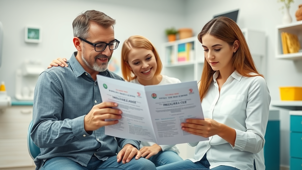 parents discussing insurance and payment options for orthodontic treatment at a child-friendly dental office in Pawleys Island, SC