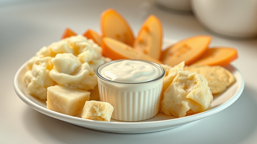 Comforting plate of soft foods to eat with braces, the first week