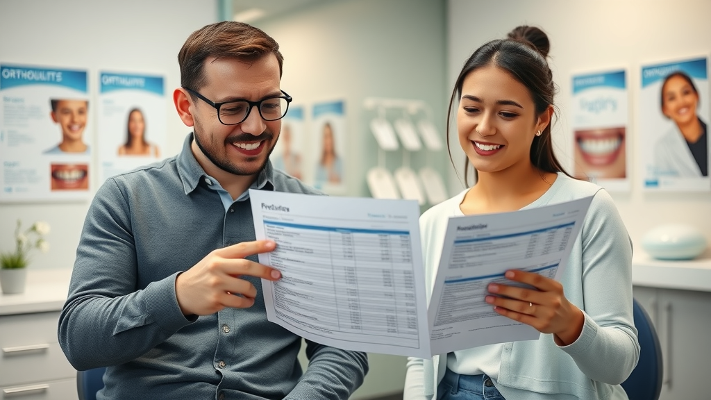 Parents reviewing braces cost breakdown at an orthodontic clinic in Conway, SC
