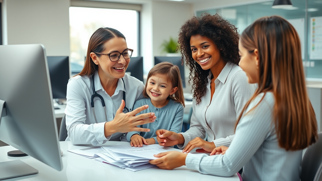 Insurance specialist in North Myrtle Beach office explains dental and orthodontic insurance coverage for braces cost to family