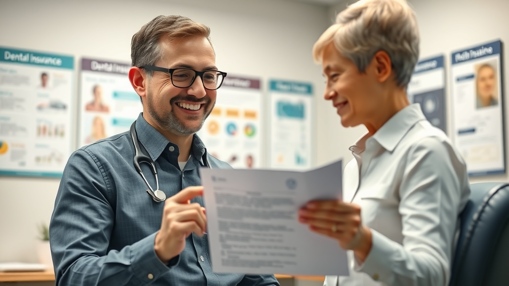 Insurance specialist in Myrtle Beach explaining dental insurance coverage for orthodontic treatment to a patient in a bright office