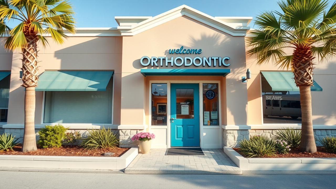 Welcoming orthodontic office exterior in Pawleys Island with coastal accents