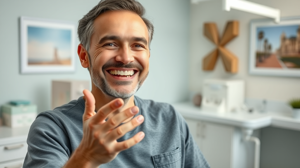 Adult patient shares positive testimonial about discreet orthodontic treatments in North Myrtle Beach