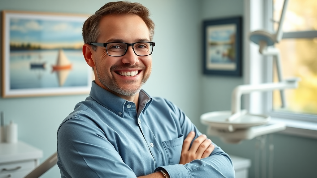 Confident local orthodontist at a Murrells Inlet dental office, trusted by families for clear aligners and braces expertise.