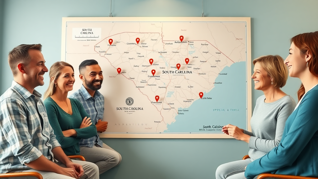 South Carolina map showing orthodontic cost differences between regions including Murrells Inlet