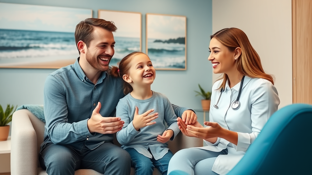 Family consulting orthodontist about orthodontic care options in Pawleys Island SC